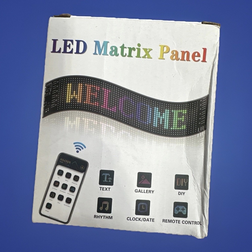 RGB LED Matrix Pixel Panel DIY Programmable Bluetooth App 16x32 "